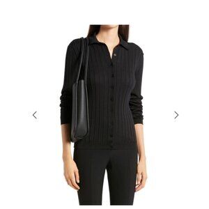 THE ROW Chicco Wool Silk Fine Cardigan (Large)